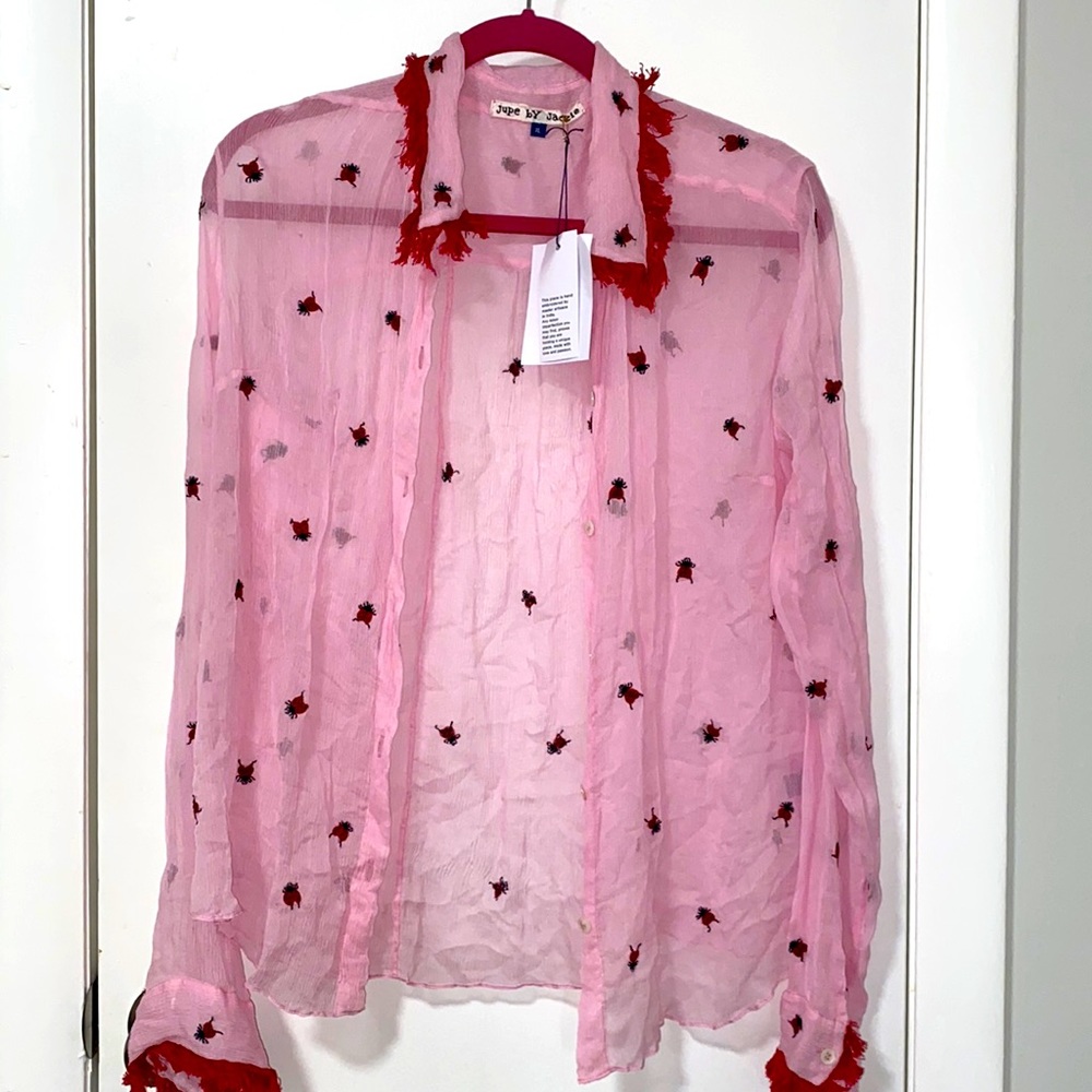 Couture Silk lady bug embroidered set